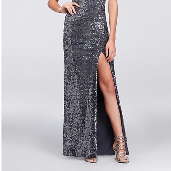 NEW David’s Bridal Sequined Prom Dress - Picture 3 of 5